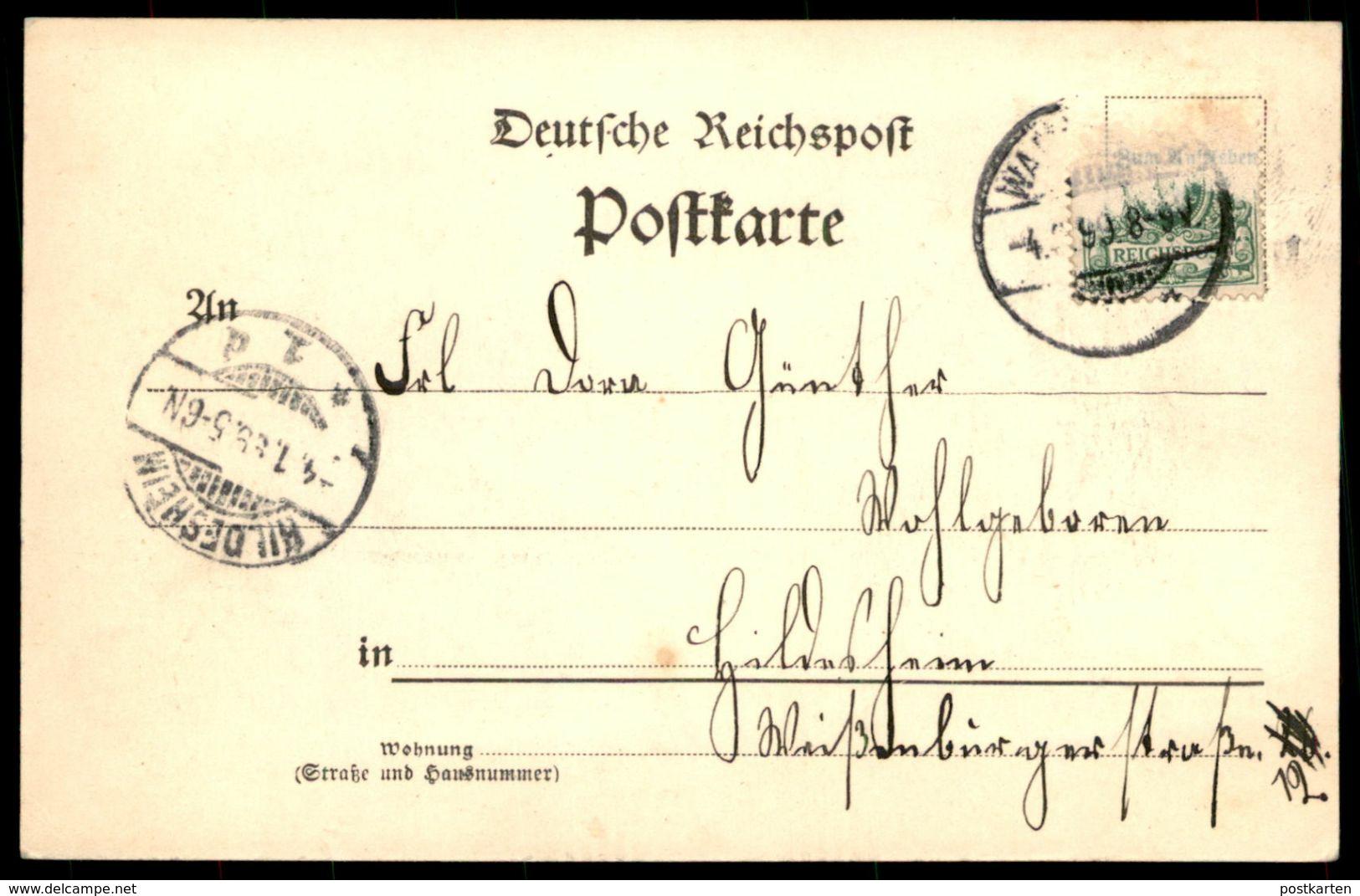 ALTE POSTKARTE WARENDORF IM WINTER EMSBRÜCKE 1899 EMS Ansichtskarte AK Cpa Postcard Hiver Schnee Snow Neige - Warendorf