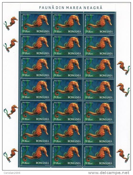 Romania 2007 / Black See Fauna / Set 4 MS - Unused Stamps