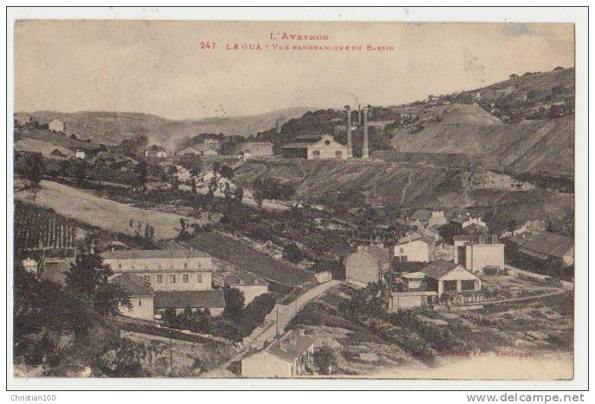 LE GUA : VUE PANORAMIQUE DES BASSINS - ECRITE EN 1931 - 2 SCANS - - Autres & Non Classés