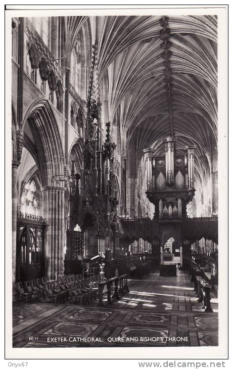 EXETER Cathedral Quire And Bishop's Throne - ORGEL - ORGAN - ORGUE - ORGUES - VOIR 2 SCANS - - Exeter