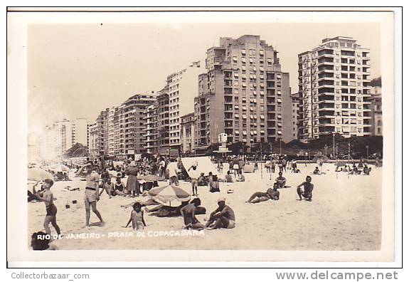 Brazil Rio De Janeiro Praia De Copacabana Cartao Postal Photo Original Postcard Cpa Ak (W_842) - Rio De Janeiro