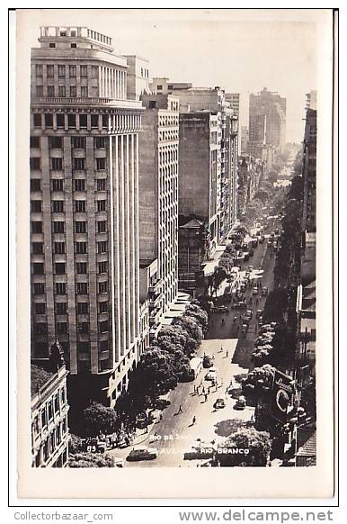 Brazil Rio De Janeiro Avenida Rio Branco - Cars - Cartao Postal Photo Original Postcard Cpa Ak (W_852) - Rio De Janeiro