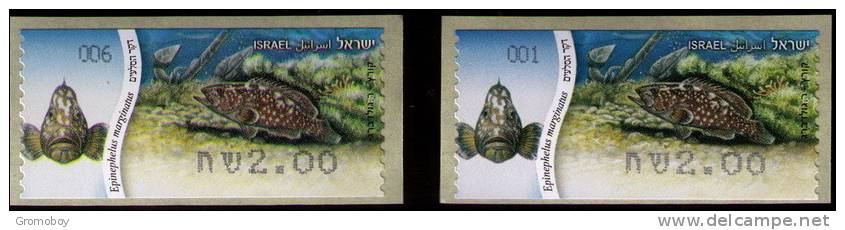 2012 Israel Dusky Grouper ATM 001+006 - Franking Labels