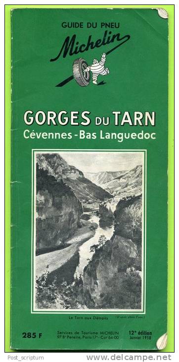 Livre - Guide Michelin De 1958 - Gorges Du Tarn Cévennes Bas Languedoc - Michelin-Führer