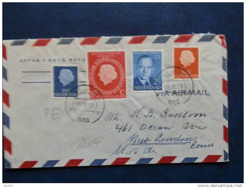 A1804   BRIEF NAAR USA  1955 - Covers & Documents