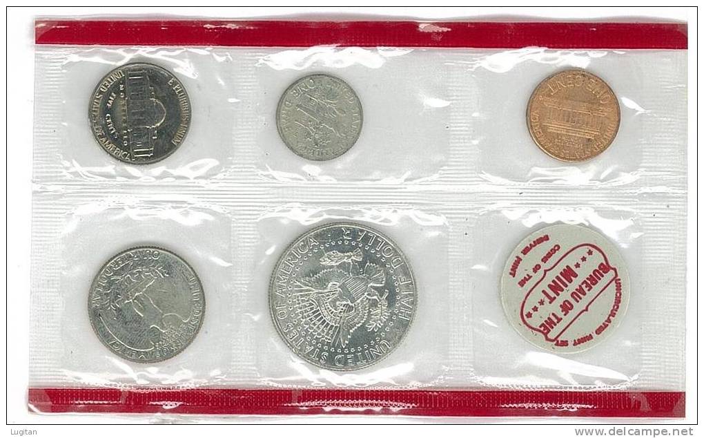 Modern U.S. Uncirculated Mint Set Coin - 5 COINS UNCIRCULATED YEAR 1968 - DENVER - BUREAU OF THE MINT  U.S.A. - Collections