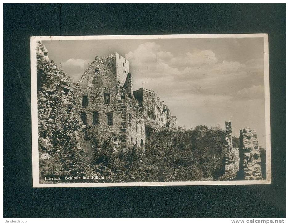 Allemagne AK - Lörrach - Schlossruine Rötteln ( Chateau Vg Emil Hartmann) - Loerrach