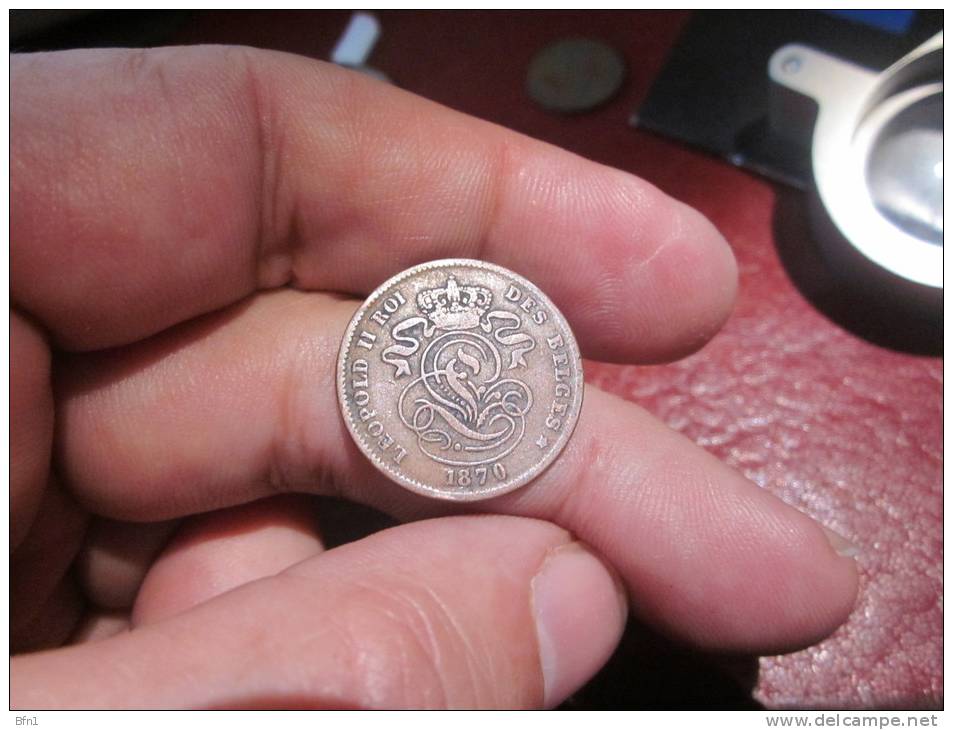 BELGIQUE - 2 Cent- 1870- TTB TEXTE FRANCAIS- VOIR PHOTOS - 2 Cents