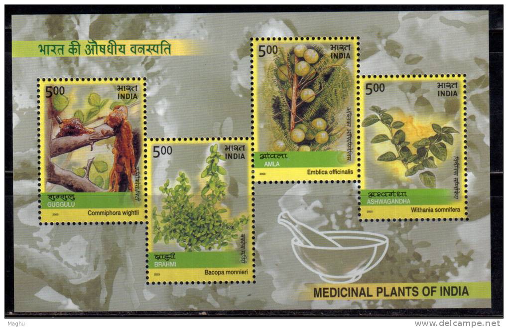 India Miniature MNH 2003, Medicinal Plants, Plant - Neufs