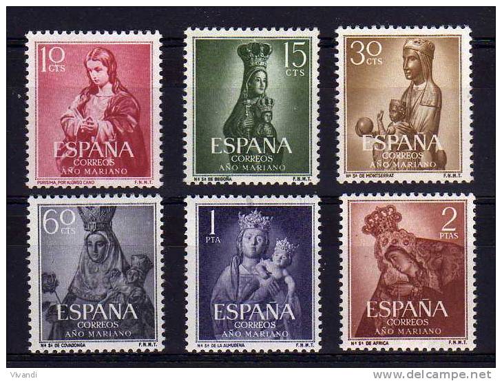 Spain - 1954 - Marian Year (Part Set) - MNH - Neufs