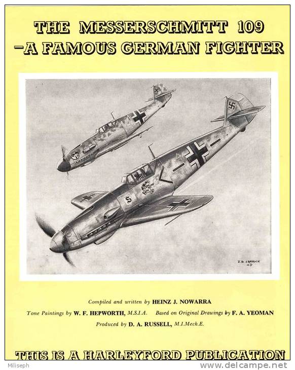 Feuillet Publicitaire - The Messerschmitt 109 - A Famous German Fighter - Avion De Chasse Allemand    (2855) - Inglés