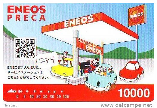 Télécarte Japon * Publicité Pétrole Essence ESSO (274) Phonecard Japan * Telefonkarte * PETROL STATION * ENEOS - Oil