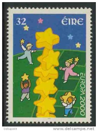 Ireland Irlande Eire 2000 Mi 1223 ** "Building Europe" / Kinder Bauen Sternenturm - Europa - Europese Instellingen