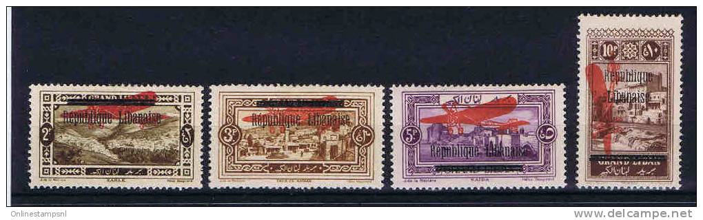 Grand Liban : Yv  Aero 17 - 20   MH/*,  Maury Cat Value  € 45 - Poste Aérienne