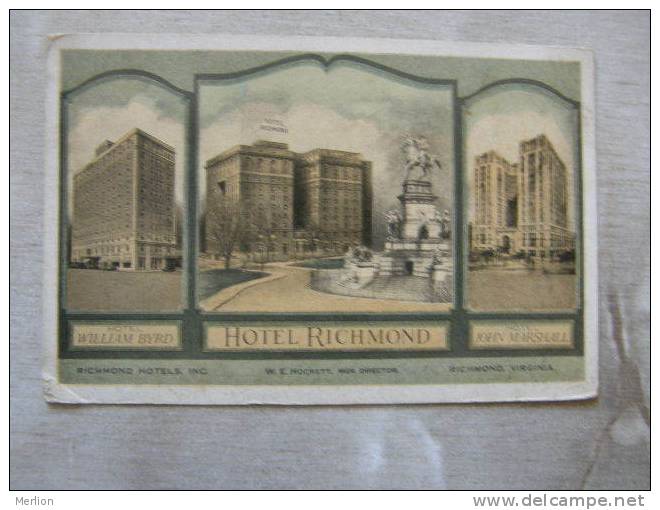 US - Virginia -Richmond - Hotel Willyam Bird - Hotel Richmond - Hotel John Marschall   D85864 - Richmond
