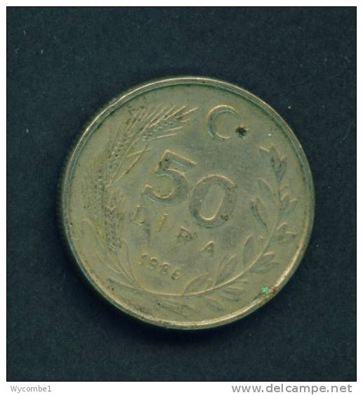 TURKEY  -  1986  50 Lira  Circulated As Scan - Turkije