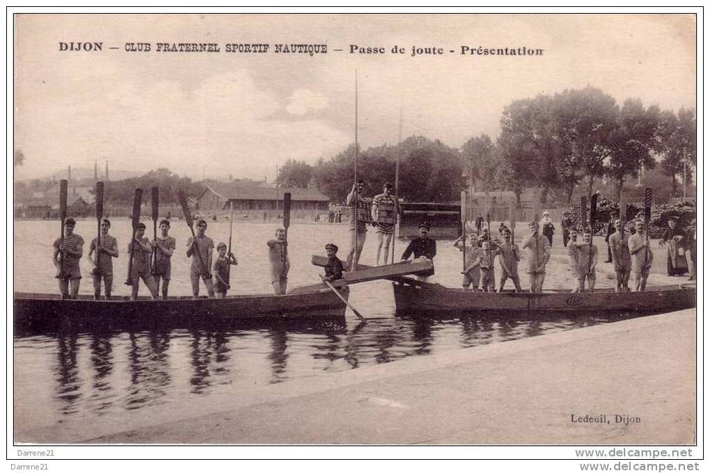 21 : Dijon : Passe De Joute Au Port Du Canal - Dijon