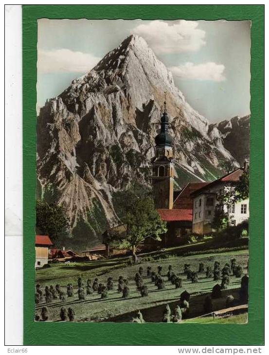 Lermoos Tirol Mit Sonnenspitze 2414 Metres  Eglise  CPM SM  Grand Format Année  1960  état  Impeccable - Lermoos