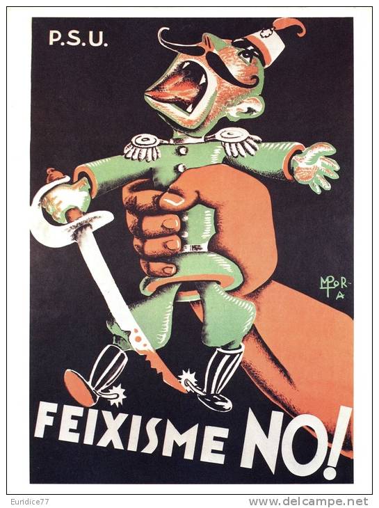 Cartel Poster Guerra Civil Española 42x32 Cm. Aprox. REPRODUCTION - Patrióticos