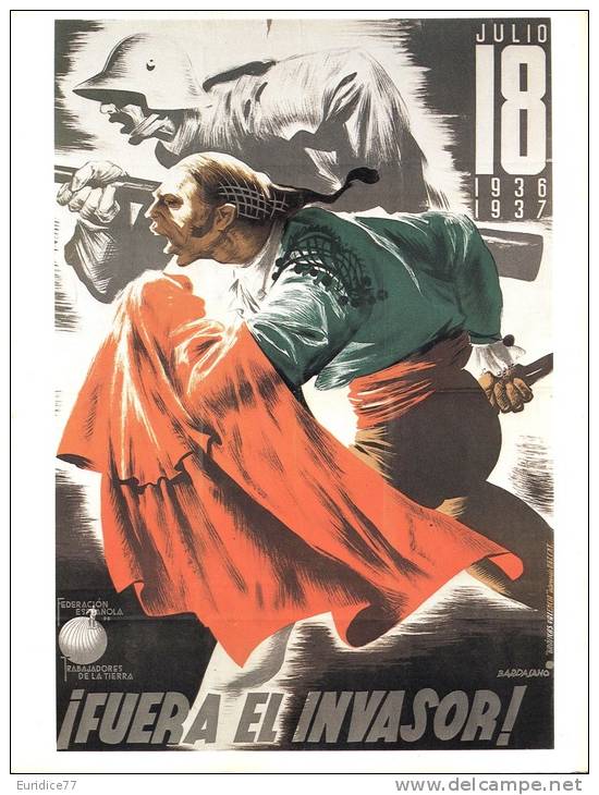 Cartel Poster Guerra Civil Española 42x32 Cm. Aprox. REPRODUCTION - Patrióticos