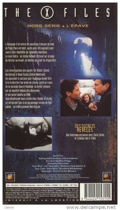 THE X FILES  ° ****  Aux Frontieres Du Reel °°°° Hors Serie  L´epave - Sciencefiction En Fantasy