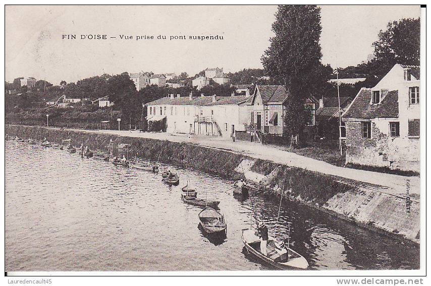 CONFLANS SAINTE HONORINE FIN D´OISE : Vue Prise Du Pont Supendu, 1909 (78/2) - Conflans Saint Honorine