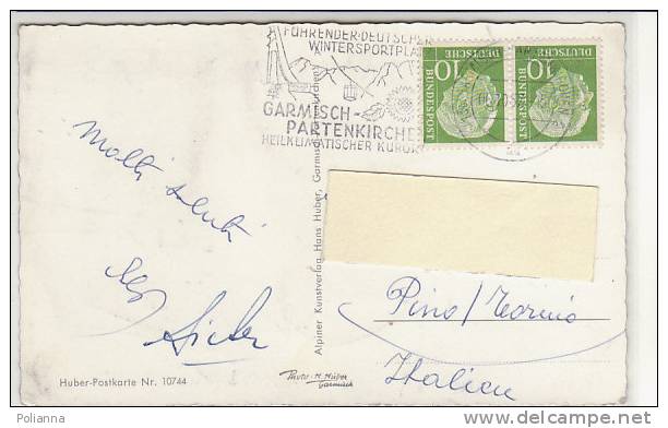 PO5164# GERMANIA - GERMANY - EIBSEE GEGEN RIFTELWAND  VG 1957 - Zugspitze