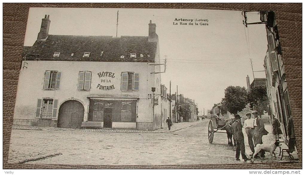 Artenay - La Rue De La Gare - Hotel De La Fontaine - Artenay