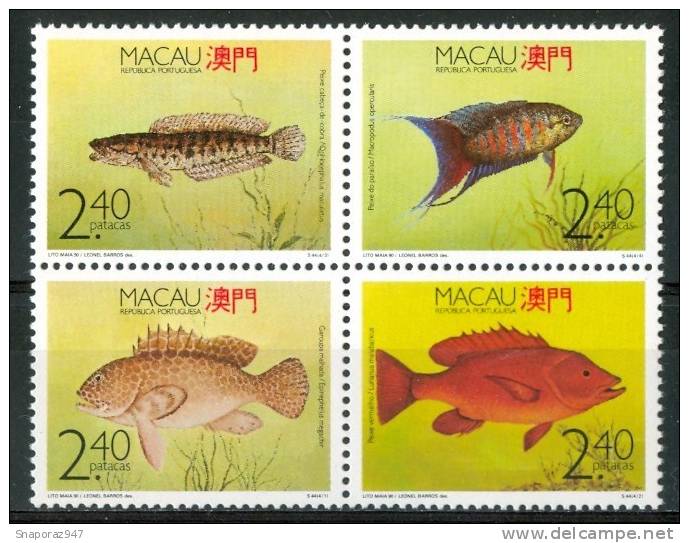 1990 Macao Pesci Fishes Fische Pissons Set MNH** Spa211 - Nuovi