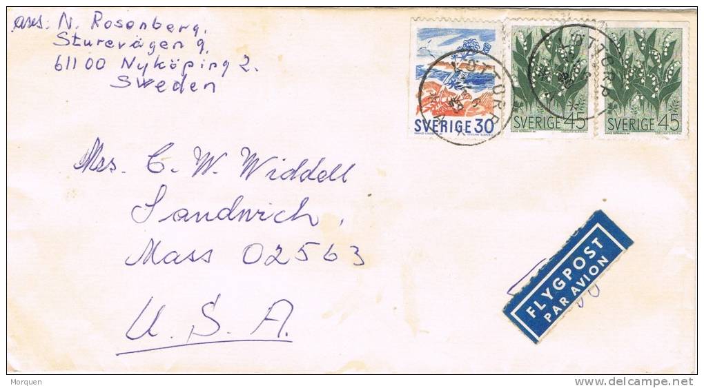 0109. Carta Aerea LÖTTORP (Suecia) 1968 - Brieven En Documenten