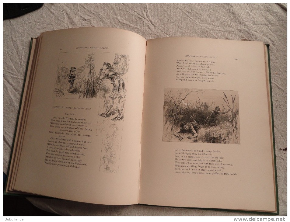 Midsummer Night's Dream  Shakespeare, Livre édition 1874 , Avec Dédicace, Voir Scan - 1850-1899