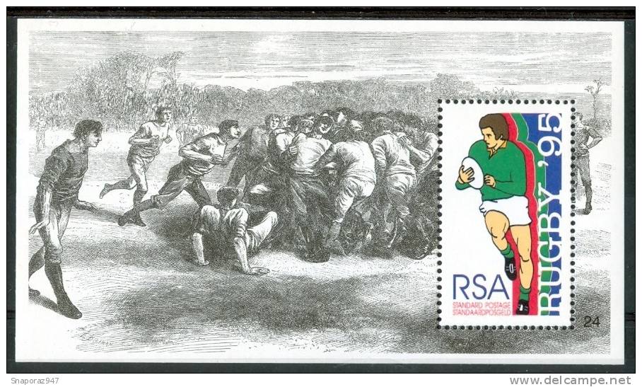 1995 Sud Africa Sport Rugby Block MNH ** Spa220 - Rugby