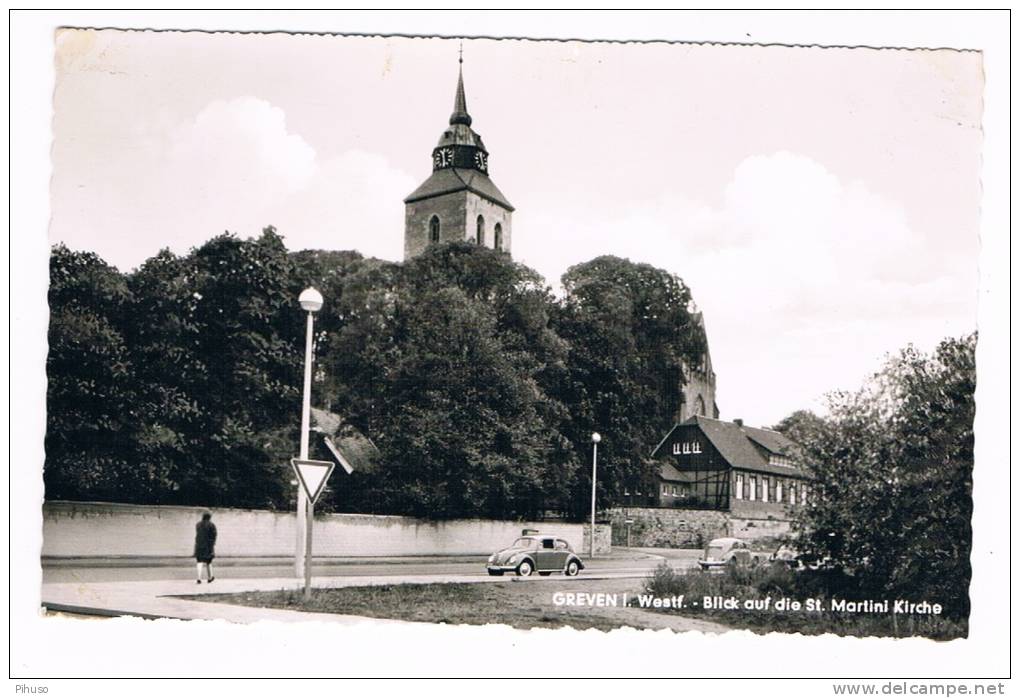 D3351    GREVEN : Blick Auf Die St. Martini-Kirche - Greven