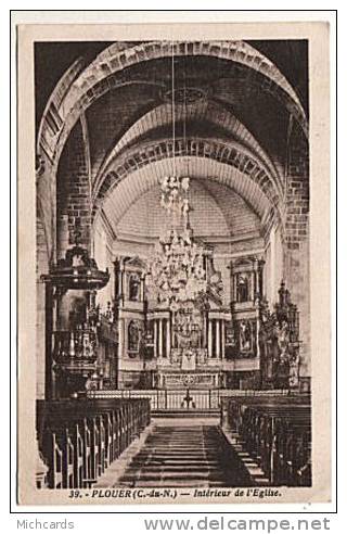 CPA 22 PLOUER - Interieur De L Eglise - Plouër-sur-Rance