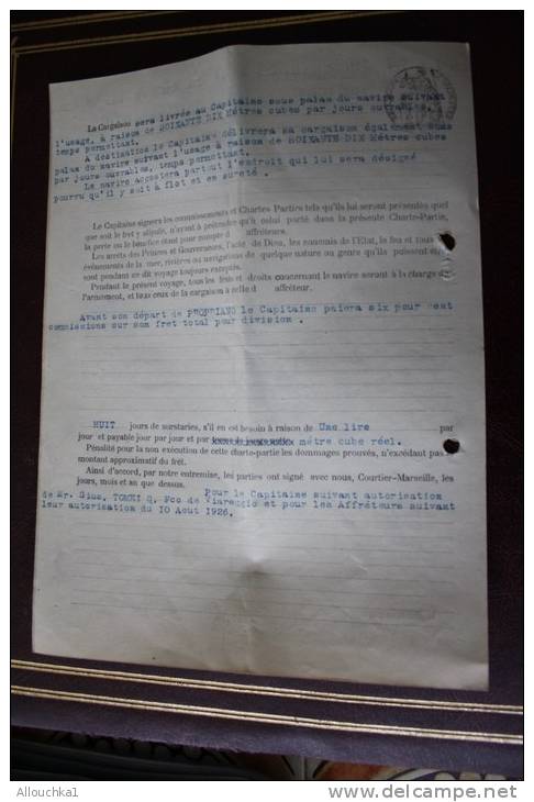 Connaissement,charte-partie,bill Of Lading,Chartervertrag Voilier Italien S/S Migliareno-Alicante Propriano Casablanca - Other & Unclassified