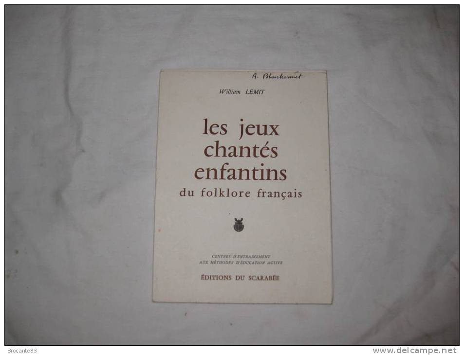 Les Jeux Chantés Enfantins Du Folklore Francais édition Du Scarabé - Música