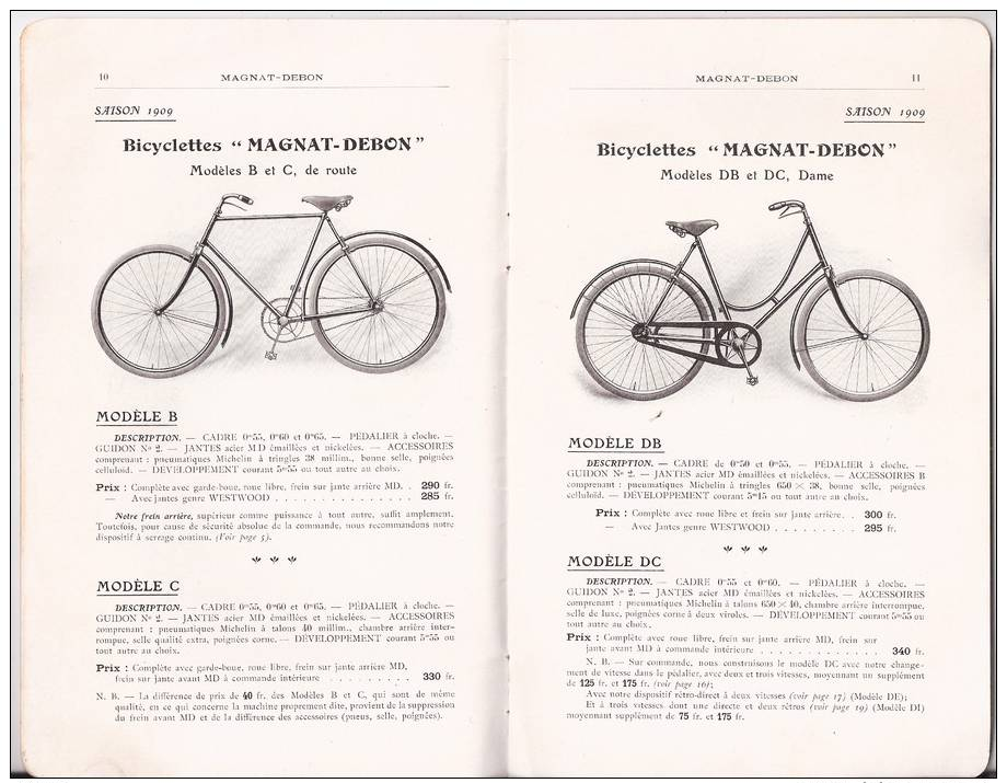 "MAGNAT-DEBON".   Cycles Et Motocycles.  Constructeurs  à Grenoble.   1909. - Advertising