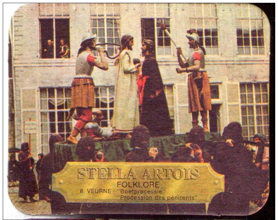 STELLA ARTOIS  Sous-Bock /  Folklore / Procession Des Pénitents / 8 VEURNE / NEUF - Sous-bocks