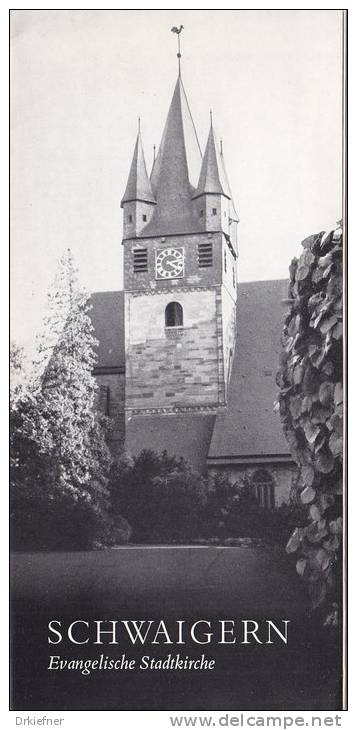 Schwaigern, Evang. Stadtkirche, Führer, Faltblatt, Um 1965 - Architektur