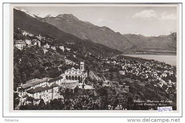 PO5216# SVIZZERA - LOCARNO - MADONNA DEL SASSO CON ORSELINA E BRIONE  No VG - Brione Sopra Minusio