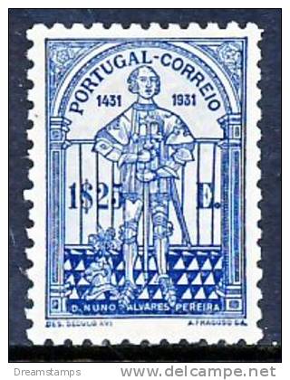 !										■■■■■ds■■ Portugal 1931 AF#541* D.Nuno 1$25 Mint (x0383) - Nuevos
