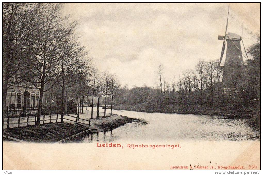 Monnikendam Rijnsburgersingel 1900 Postcard - Leiden