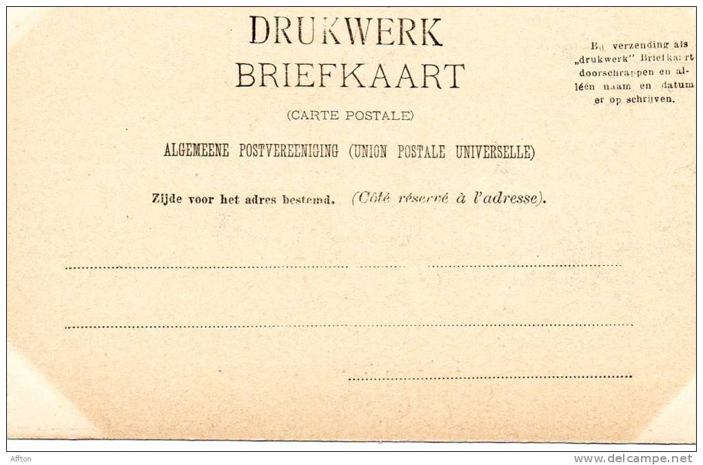 Monnikendam Rijnsburgersingel 1900 Postcard - Leiden