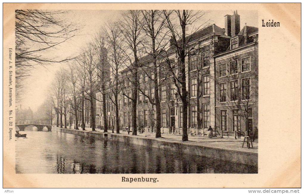 Monnikendam Rapenburg 1900 Postcard - Leiden