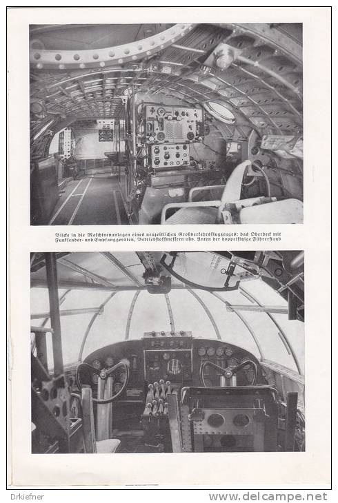 Aufsatz Dr. K. Krause: Weltluftverkehr, 1938; Condor, Clipper-Flugboot, JU 52 U.a. - Stationery