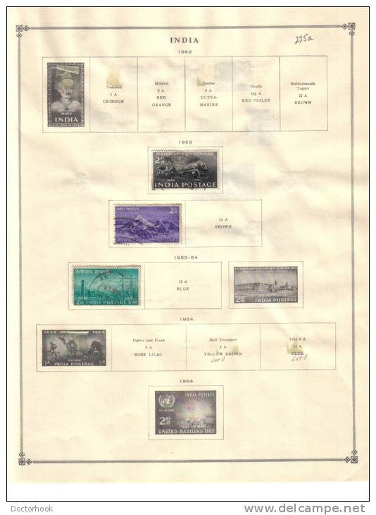 INDIA   Collection Of  Mounted Mint And Used As Per Scan. (4 SCANS) - Collections, Lots & Séries