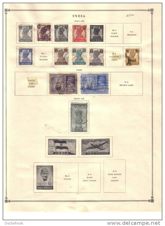 INDIA   Collection Of  Mounted Mint And Used As Per Scan. (4 SCANS) - Verzamelingen & Reeksen