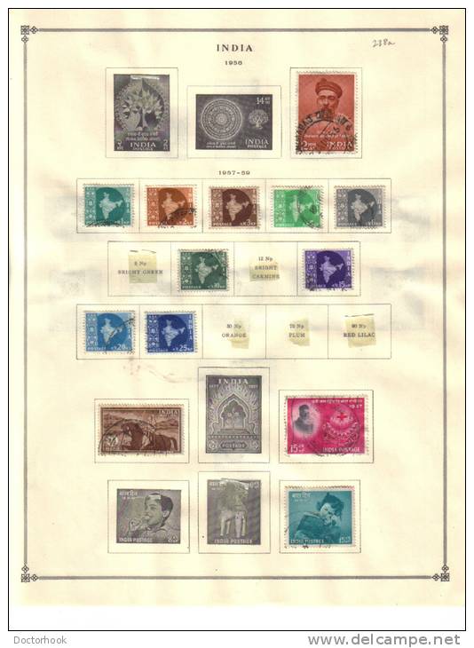 INDIA   Collection Of  Mounted Mint And Used As Per Scan. (4 SCANS) - Verzamelingen & Reeksen