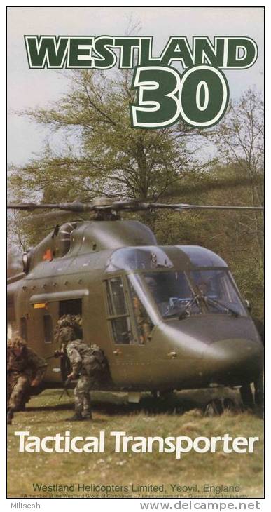 Affiche Publicitaire - WESTLAND 30 - Publicité - Fiche Technique - Tactical Transporter -  1982    (2868) - Aviation