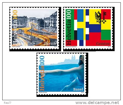 SUISSE - 2012 - Villes Suisses - 3v Neuf // Mnh - Unused Stamps